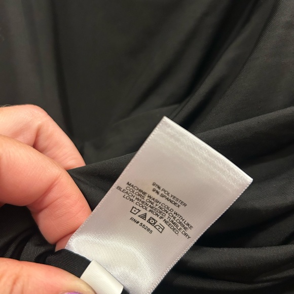 Express Asymmetrical Black Body Suit - Picture 4 of 5